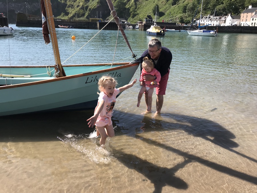 Lily seems more excited than Ella to meet their na